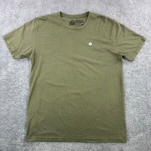 INTO THE AM Mens Olive Green Heathered Short Sleeve Graphic Logo T-Shirt Size L